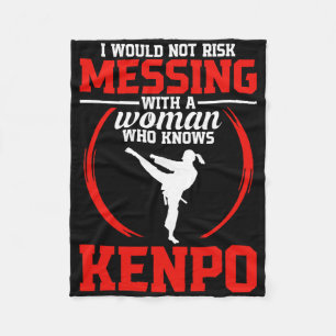 Karate Martial Arts Not Risk Kenpo School Fighter  Fleece Blanket