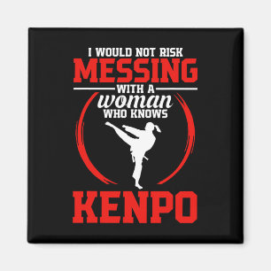 Karate Martial Arts Not Risk Kenpo School Fighter  Magnet