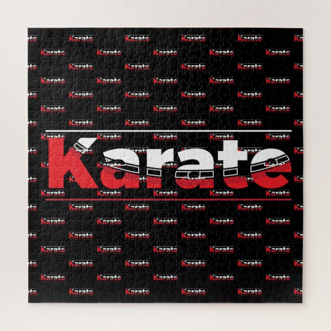 Karate Martial Arts Red Jigsaw Puzzle (Vertical)