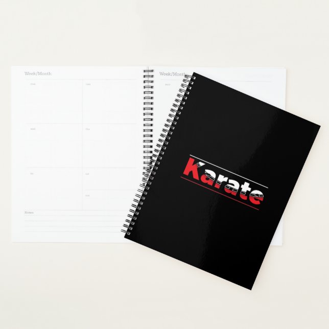Karate Martial Arts Red Planner (Display)