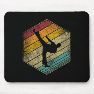Karate Martial Arts Retro Style Vintage 70s 80s 90 Mouse Pad