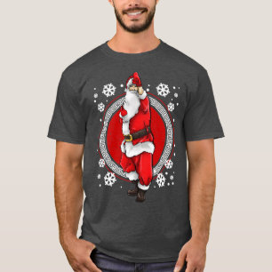 Karate Martial Arts Santa Claus Merry Christmas T-Shirt