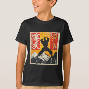 Karate Martial Arts Silhouette On Mountain T-Shirt