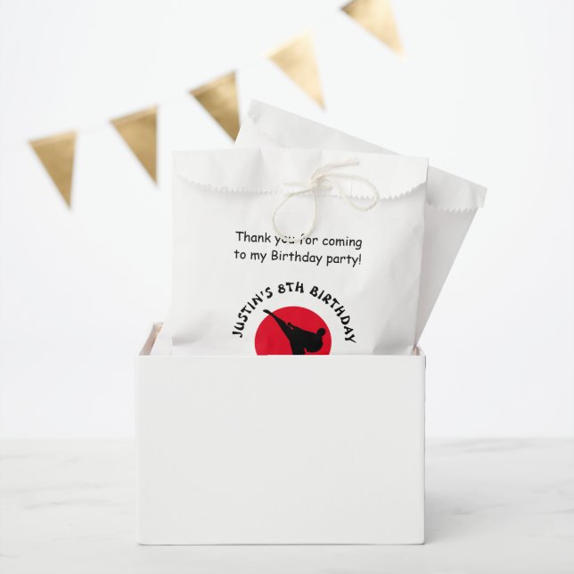 Karate martial arts theme kids Birthday party Favour Bags (Party)