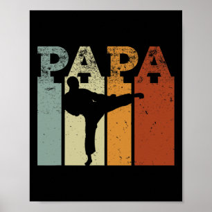 Karate Martial Arts Vintage Papa Retro Art  Poster