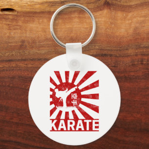 Karate Martial Arts with Japanese Vintage Design Key Ring