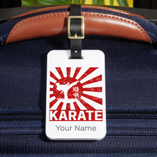 Karate Martial Arts with Japanese Vintage Design Luggage Tag