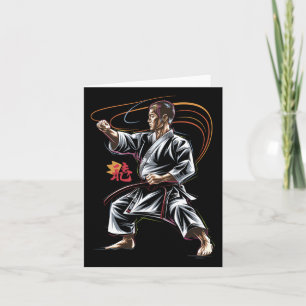 Karate Master In Action For Martial Arts Fans  Card