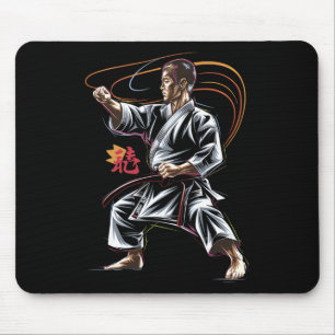 Karate Master In Action For Martial Arts Fans Mouse Pad