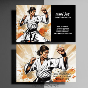 Karate Master Instructor Business Card