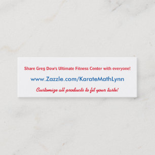 Karate Math Lynn Zazzle Business Card