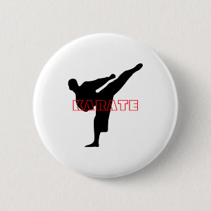 Karate Mens T Shirt 6 Cm Round Badge