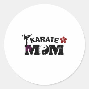 Karate Mom T Shirt Classic Round Sticker