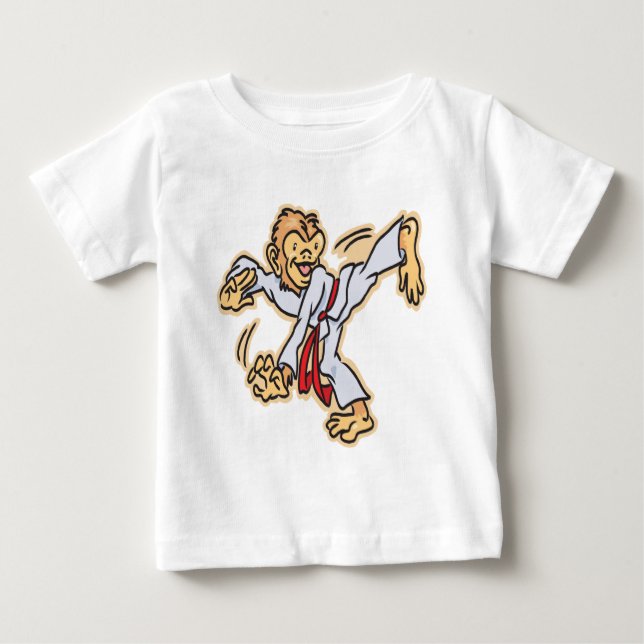 Karate-Monkey Baby T-Shirt (Front)