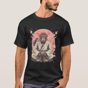 Karate Monkey Jiu-jitsu Mma Martial Arts Sakura Ki T-Shirt