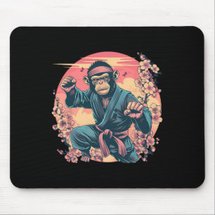 Karate Monkey Sakura Jiu-jitsu Mma Martial Arts Ki Mouse Pad