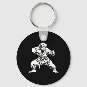 Karate Monkey Taekwondo Kickboxing Mma Judo Monkey Key Ring