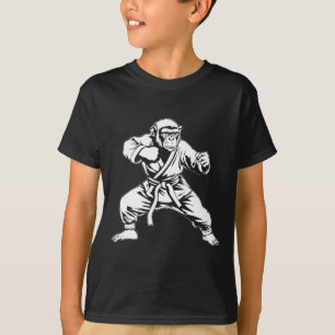 Karate Monkey Taekwondo Kickboxing Mma Judo Monkey T-Shirt