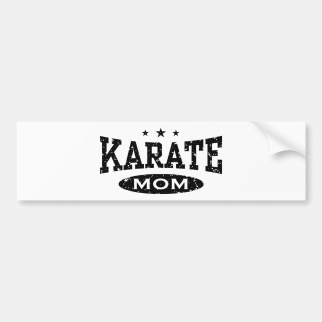 Karate Mum Bumper Sticker (Front)