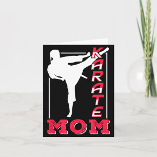 Karate Mum Coach Belt Martial Arts Fighter Mother Card