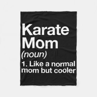 Karate Mum Definition Funny And Sy Sports  Fleece Blanket