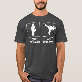 Karate Mum  Karate Daughter  Black Belt T-Shirt