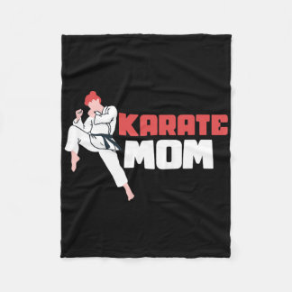 Karate Mum Karateka Self Defence Fighter Fleece Blanket