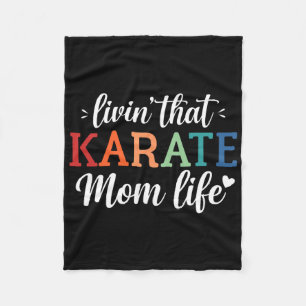 Karate Mum Life Retro - Fleece Blanket