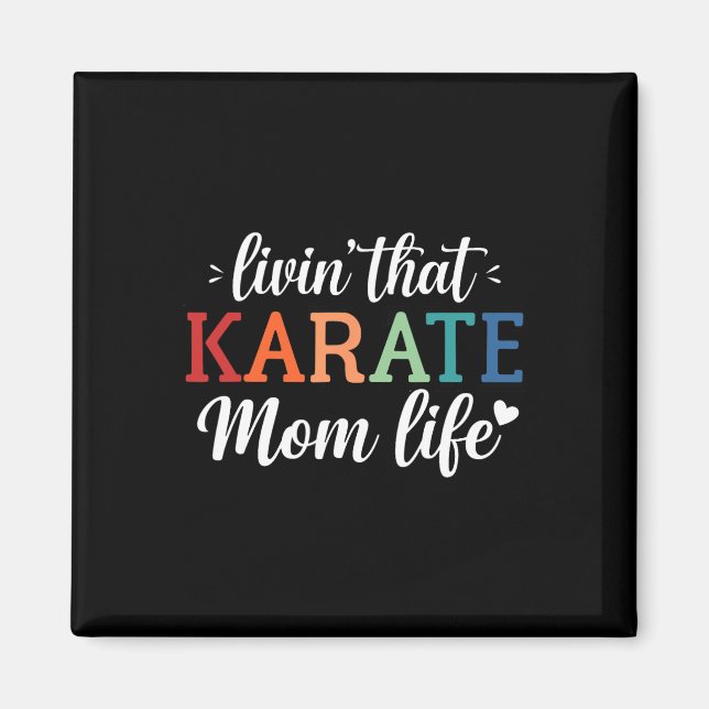 Karate Mum Life Retro -  Magnet (Front)