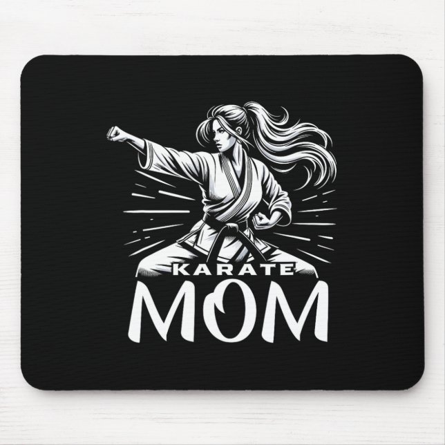 Karate Mum Martial Arts Mother Family Bonding  Mouse Pad (Front)