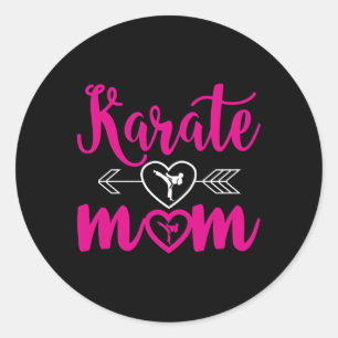 Karate Mum Mum Can Do Karate Classic Round Sticker