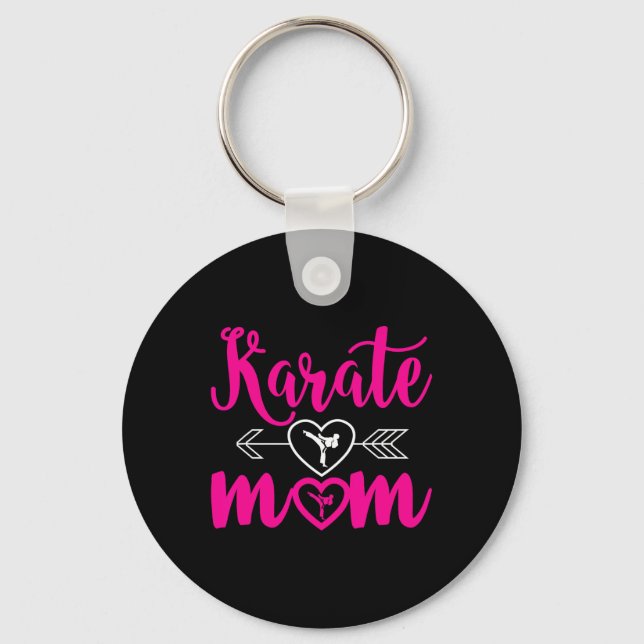 Karate Mum - Mum Can Do Karate  Key Ring (Front)