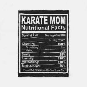 Karate Mum Nutritional Facts Fleece Blanket