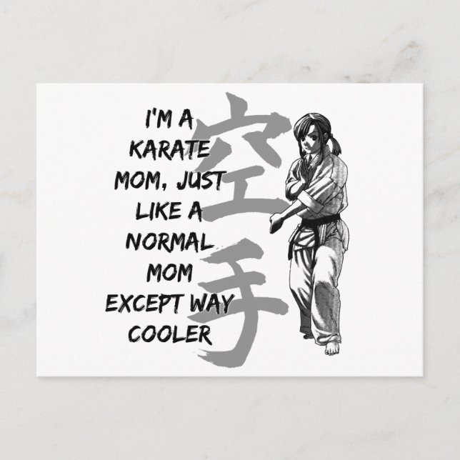 Karate Mum Postcard (Front)