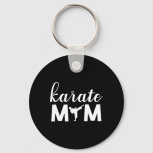 Karate Mum Son Graphic Cute Key Ring