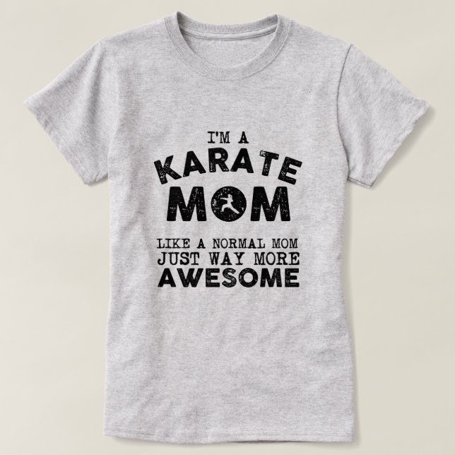 Karate Mum Vintage (Black) T-Shirt (Design Front)
