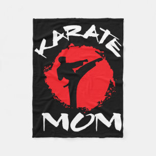 Karate Mum Vintage Martial Art Self And Defence Mo Fleece Blanket