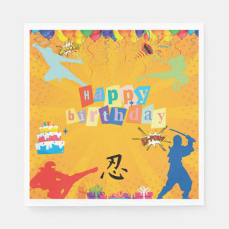 Karate Ninja Birthday Party Napkin