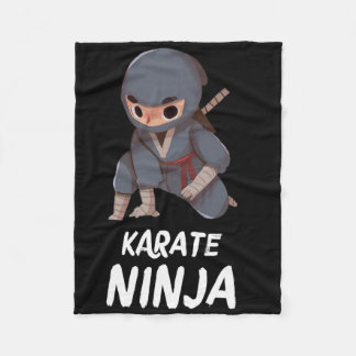 Karate Ninja Boy Funny Martial Arts Sports  Fleece Blanket