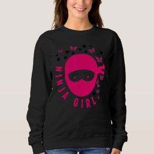 Karate Ninja Girl Butterfly Fighter Karate Player Sweatshirt