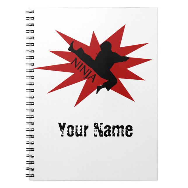 Karate Ninja Spiral Notebook (Front)