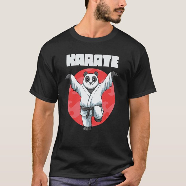Karate Panda Crane Kick 1 T-Shirt (Front)