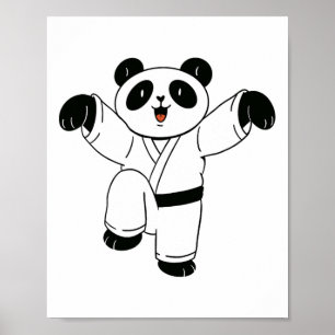 Karate Panda Crane Kick  Poster