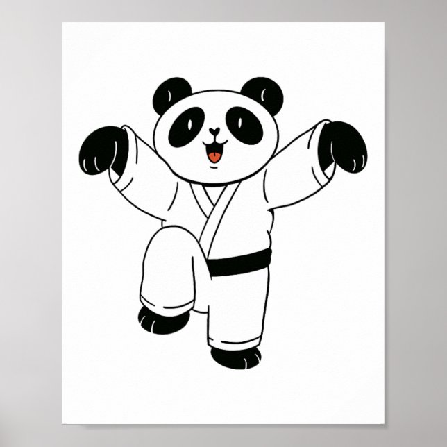 Karate Panda Crane Kick  Poster (Front)
