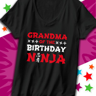 Karate Party Kids Grandma of the Birthday Ninja T-Shirt