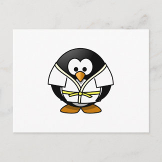 Karate Penguin Postcard