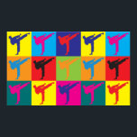 Karate Pop Art Poster<br><div class="desc">Karate Pop Art. If Karate is your hobby,  occupation,  or obsession,  show it with great Karate t-shirts,  mugs,  stickers,  and more.  They're also great gifts for other Karate fans!</div>