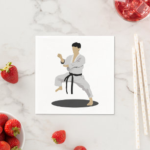 Karate Pose Paper Napkins