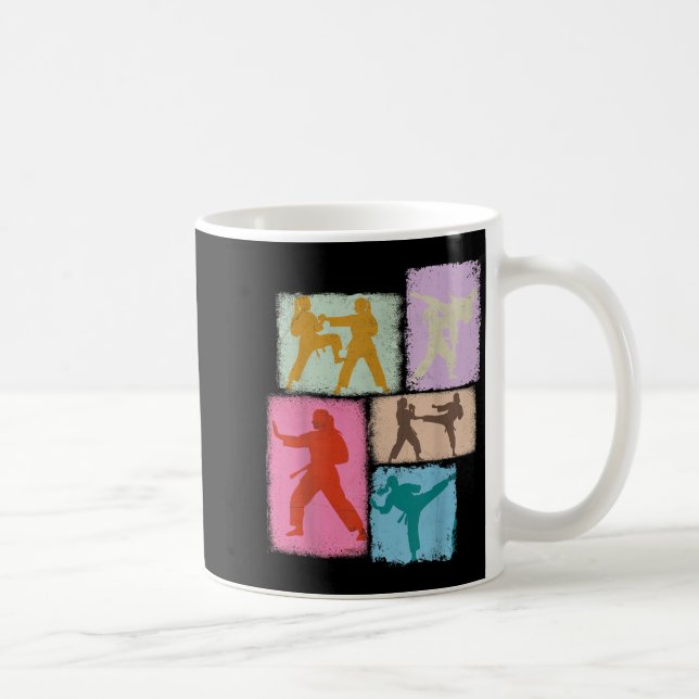 Karate Practitioner Collage Women Kids Sensei Coffee Mug (Right)