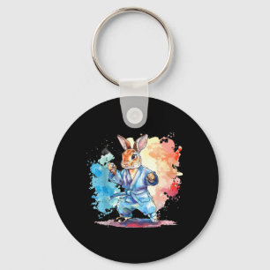 Karate Rabbit Jiu-Jitsu MMA Taekwondo Martail Arts Key Ring